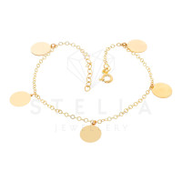 585er Gelbgold Armband mit 5 Plättc gallery
