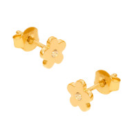 Paar 585er Gold Ohrstecker mit Zirkonia  gallery