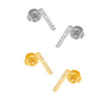 Paar 585er Gold Ohrstecker mit Zirkonia  gallery