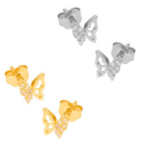 Paar 585er Gold Ohrstecker mit Zirkonia  gallery