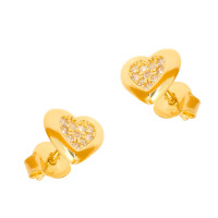 Paar 585er Gold Ohrstecker mit Zirkonia  gallery