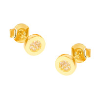 Paar 585er Gold Ohrstecker mit Zirkonia  gallery