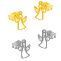 Paar 585er Gold Ohrstecker mit Zirkonia  gallery