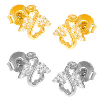 Paar 585er Gold Ohrstecker mit Zirkonia  gallery