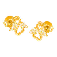 Paar 585er Gold Ohrstecker mit Zirkonia Ohrschmuck Model 16 