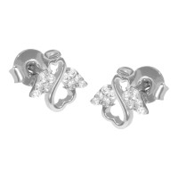Paar 585er Gold Ohrstecker mit Zirkonia Ohrschmuck Model 16 