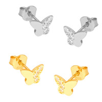 Paar 585er Gold Ohrstecker mit Zirkonia  gallery