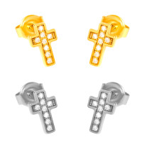 Paar 585er Gold Ohrstecker mit Zirkonia  gallery