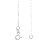 585er Gold Gravierbare Halskette mit Runden Zirkonia Anh&aum
