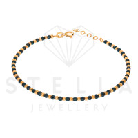 Onyx Armband mit 585er Rotgold Kugel Arm gallery