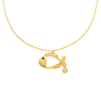 585er Gold Kette mit Fisch Anhänger gallery