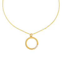585er Gold Kette mit Kreis Anhänger gallery