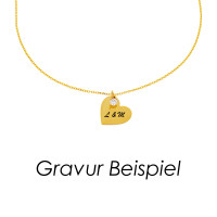 585er Gelbgold Kette mit Herz An gallery 7_2nd