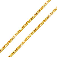 585er Gelbgold K&ouml;nigskette Halbmassiv 5 mm Halskette Collier Unisex K&ouml;nigs Kette