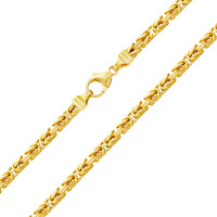 585er Gelbgold Königskette Halbmassiv 5,75 mm Halskette Collier Unisex Königs Kette 66 cm