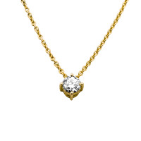 585er Gold Collier mit Diamant 0 gallery 5_2nd
