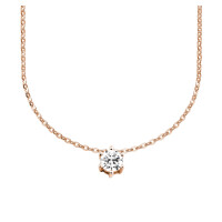 585er Gold Collier mit Diamant 0,35ct. Anhänger Solit&a