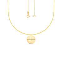 585er Gold Collierkette mit Gravurplatte gallery