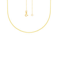 585er Gold Collierkette mit Gravurplatte Rund Platte Gold Ke