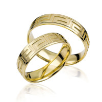 Trauringe 585er Gelbgold Mäander Ho gallery