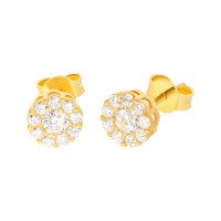 Paar 585er Gold Ohrstecker mit Zirkonia  gallery