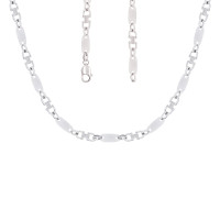 925er Sterling Silber Plattenkette Massi gallery