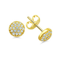Paar 585er Gold Ohrstecker mit Zirkonia  gallery