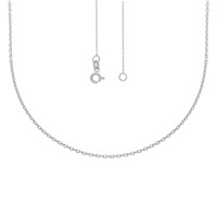 585er Weißgold Anhänger mit synth. Rubin Halskett