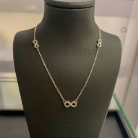 585er Weißgold Collier mit Infinit gallery