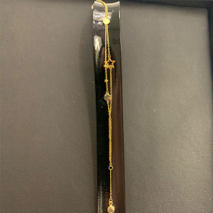 Damen Armband 585er Gold mit Pl&auml;tzchen Stern...