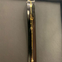 Damen Armband 585er Gold mit Plätzchen Stern Armkette Goldarmband 14K Ausverkauf