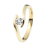 Damen 585(14K) Diamantring Spannring Gelbgold 0,35 carat Ehering Verlobungsring
