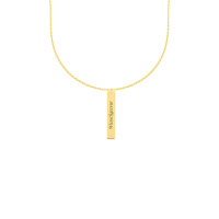 585er Gelbgold Kette mit Gravurplatte An gallery