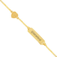 585er Gelbgold ID Armband Gravurplatte m gallery