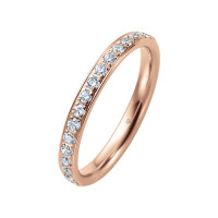585er Rotgold Diamant Memory Ring mit Brillanten 0,25 Carat Memoire Eternity 14K