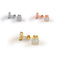 Paar 750er Gold Diamanten Ohrstecker 0,2 gallery