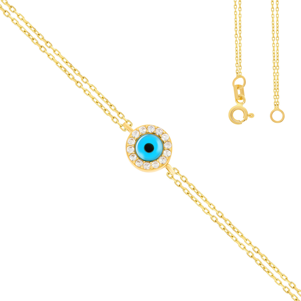 Damen Armband 585er Gelbgold Plättchen Kreis...
