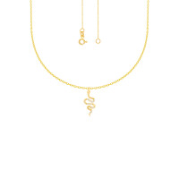 585er Gelbgold Kette mit Schlange Anh&au gallery