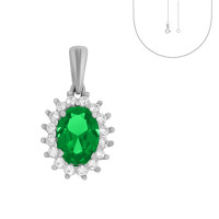 585er Weißgold Anhänger mit s gallery