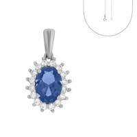 585er Weißgold Anhänger mit s gallery