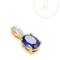 585er Gelbgold Anhänger mit synth.  gallery