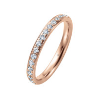 585er Rotgold Memory Ring 16 x Diamanten gallery