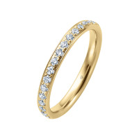 585er Gelbgold Memory Ring 20 x Diamante gallery