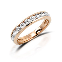 585er Rotgold Memory Ring 20 x Diamanten gallery