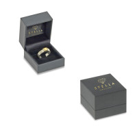 750er Wei&szlig;gold Memory Ring 11 x Diamanten zus. ca. 0,42 ct. Krappenfassung