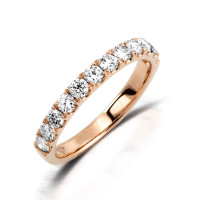 750er Rotgold Memory Ring 11 x Diamanten gallery