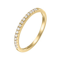 750er Gelbgold Memory Ring 16 x Diamante gallery