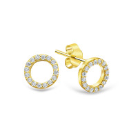 Paar 585er Gold Ohrstecker mit Zirkonia  gallery