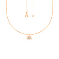 585er Rotgold Collierkette mit Sonne Anh gallery