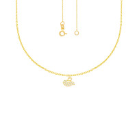 585er Gelbgold Collierkette mit Schwan A gallery